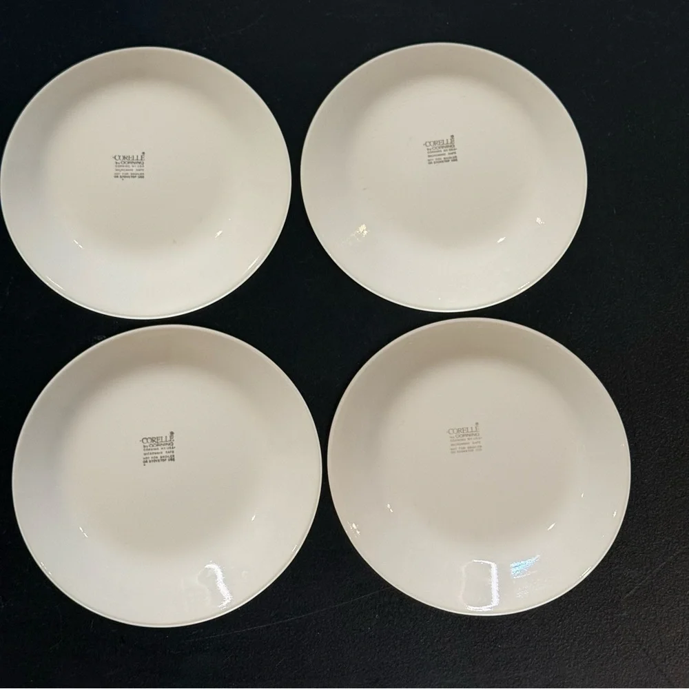 4pc Vintage Corelle Corning BLUE LILY Bread & Butter Dessert Plates EUC